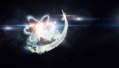 Astronomy concept backdrop. 3d rendering