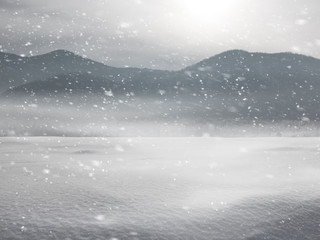 Winter natural landscape