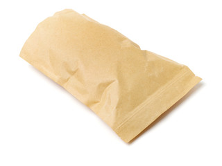 Paper bags on white background