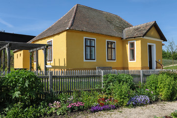 Fototapeta na wymiar Old rural house in lower austria on a sunny day