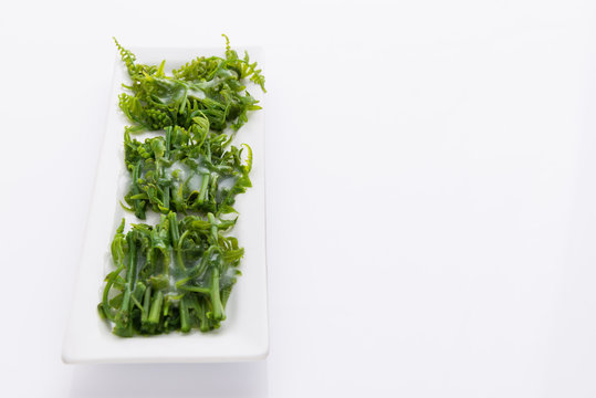 Softboil Paco fern (Diplazium esculentum) with coconut milk