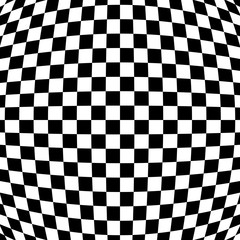 Expanding checkerboard illustration