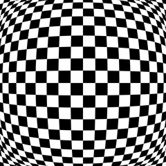 Fisheye shaped checkerboard