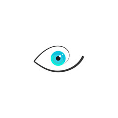 Vision logo concept with eye icon vector design element