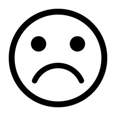 Fototapeta premium sad face icon, expression face icon outline vector