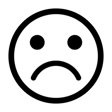 recommend clip art: sad face icon, expression face icon outline vector