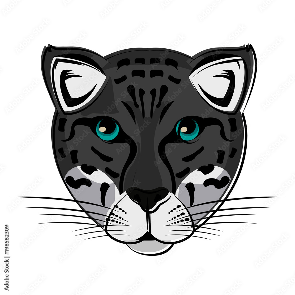 Canvas Prints Leopard Wild animal head vector illustration graphic design