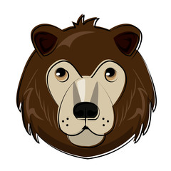 Bear Wild animal head vector illustration graphic design