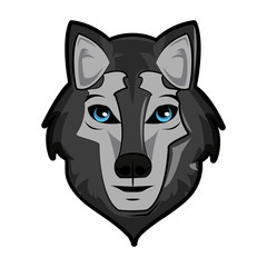 Wolf Wild animal head vector illustration graphic design