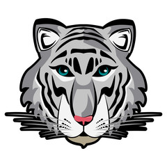 Tiger Wild animal head vector illustration graphic design