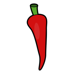 Chilli spicy vegetable vector illustration graphic design