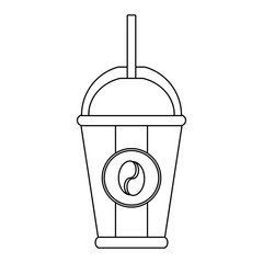 Coffee frappe cup vector illustration graphic design