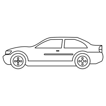 Sedan car vehicle vector illustration graphic design