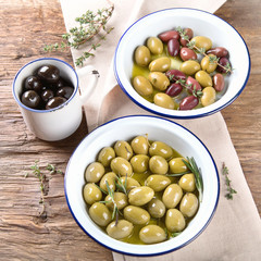 Different kind of olives