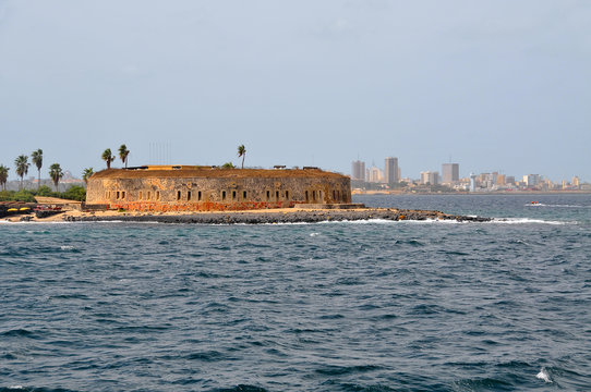Senegal, Dakar. French colonial buildings, Goree Island
