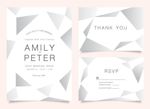 Wedding cards with minimal texture and gold