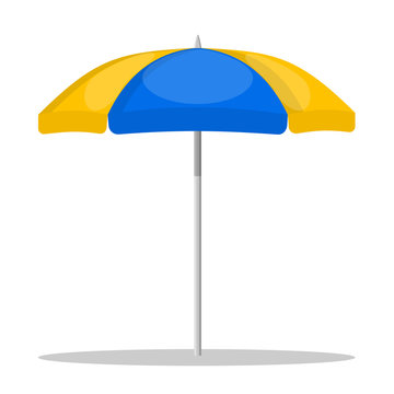 Beach Umbrella On White Background