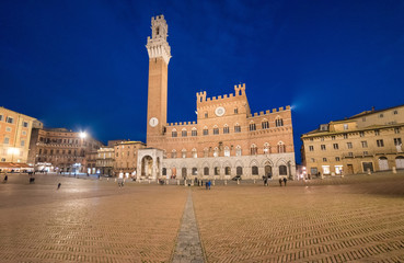 Obraz premium Siena (Italy) - The wonderful historic center of the famous city in Tuscany region, central italy, declared by UNESCO a World Heritage Site.