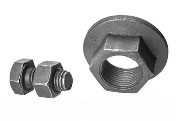 bolt and nut isolated on white background
