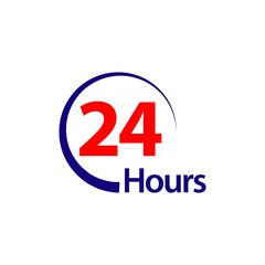 Fototapeta premium 24 Hours Vector Template Design