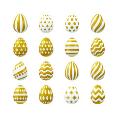 Vector Easter eggs set.