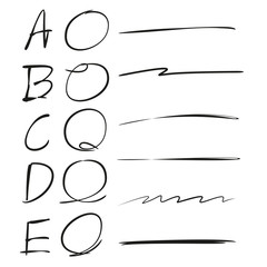 grade and exam results and underlines