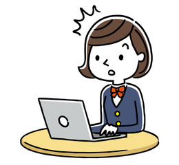 女子学生：インターネット
