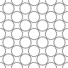 Black and White Seamless Ethnic Pattern