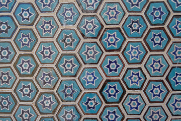 Blue islamic pattern from Uzbekistan