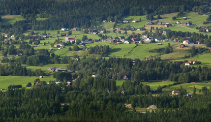 Fototapeta na wymiar A small village in north Sweden
