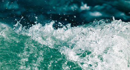Stormy waves in the ocean as a background