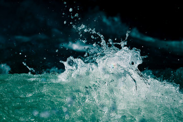 Stormy waves in the ocean as a background