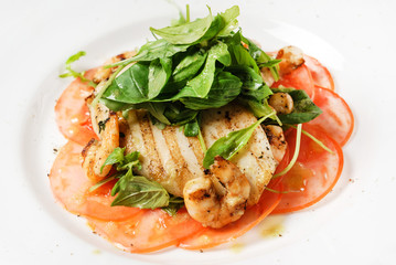 grilled chicken with vegetables