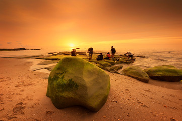 Sunset seascape at Kudat, Sabah Malaysia.