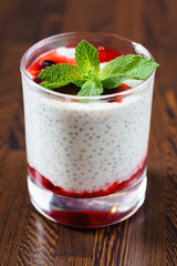 fitness dessert with chia seeds