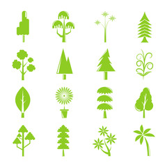 green tree icons