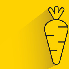 carrot in yellow background