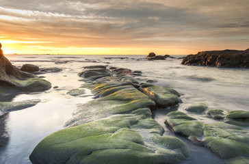 Sunset seascape at Kudat, Sabah Malaysia.