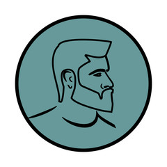 Male style silhouette vector icon
