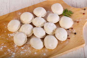 Fototapeta na wymiar Raw dumplings
