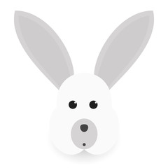 Flat icon with a rabbit