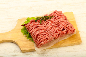 Raw minced beef meat