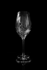 Empty wine luxury glasses