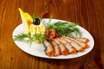 Eel sashimi