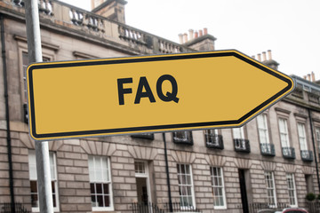 Obraz premium Schild 238 - FAQ
