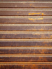 Retro rusty security shutters