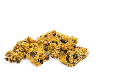 delicious homemade pastries. Granola with organic inhibitors. Concept of healthy food for weight loss. copy space, template.