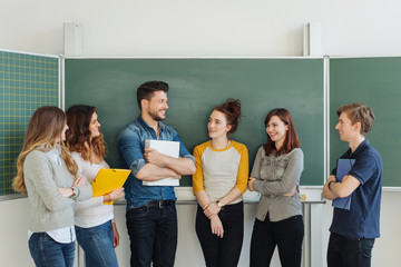 Group of university students in a classroom