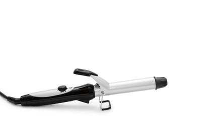 curling iron tool. Isolated on white background. copy space, template.