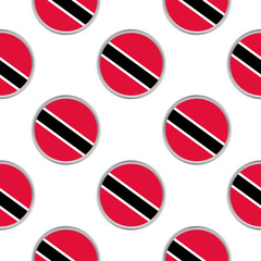 Seamless pattern from the circles with colors of Trinidad and Tobago.